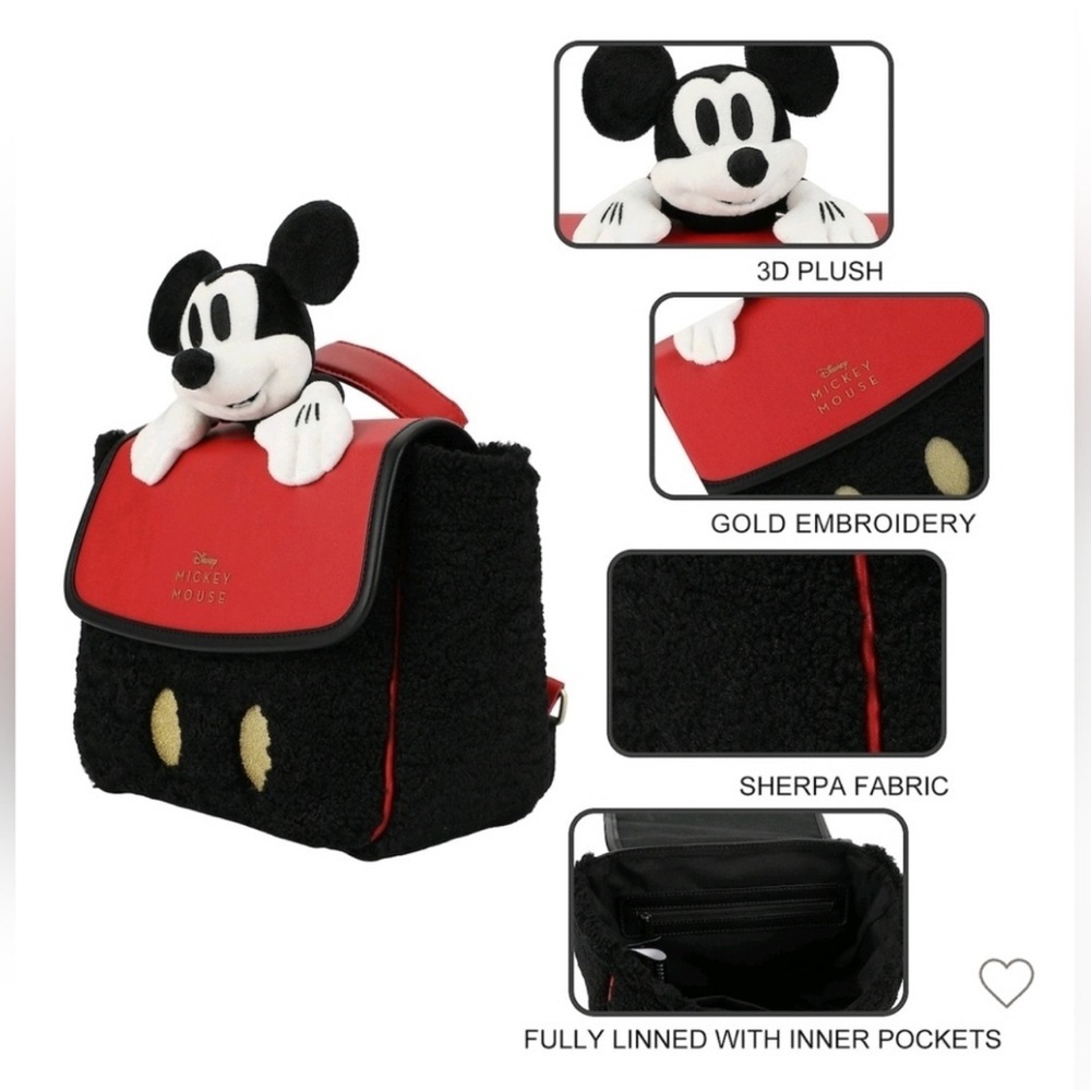 NWT Disney Mickey Mouse Peek-a-Boo Convertible Mini-BackpackMickey Mouse Bioworl